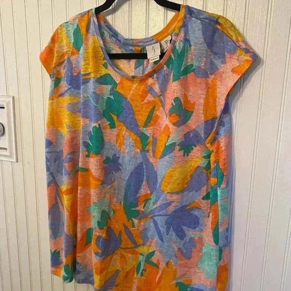 Joie Multicolor Abstract Print Top - Picture 9 of 10
